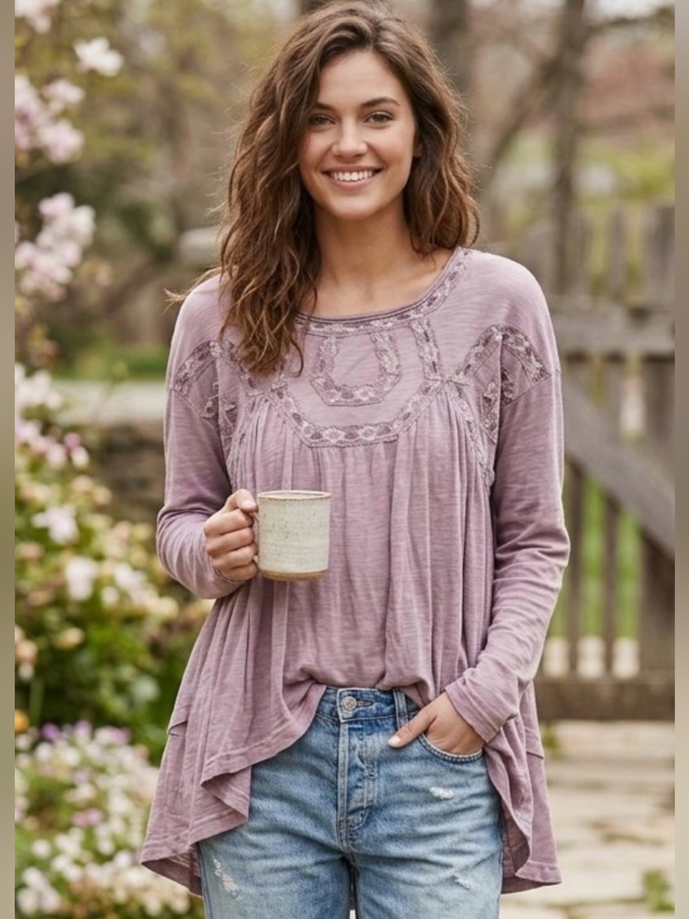 NWT ENTRO FLOWY TOP with back keyhole